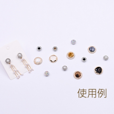 高品質デコパーツ アクリルパーツ 花形 10mm パールと石付き【20ヶ】