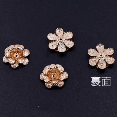 メタルフラワー 六弁花 16×16mm  ゴールド 【6ヶ】