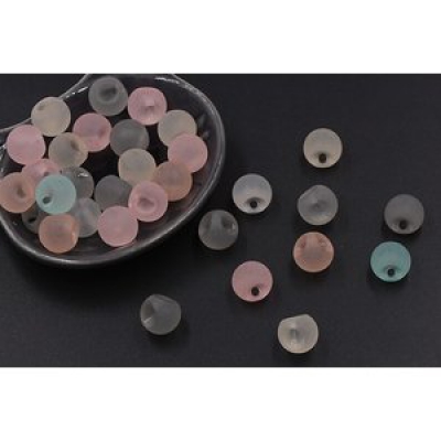 アクリルビーズ スクラブ 丸玉 14mm 横穴【20ヶ】