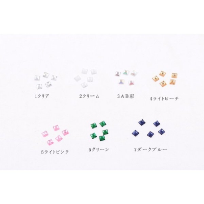 ネイルパーツ アクリルパーツ 正方形カットA 3×3mm【200ヶ】