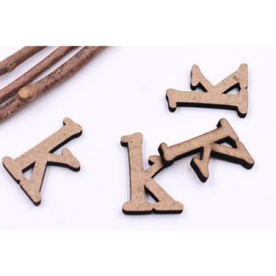 ウッドデコパーツ K字型 19×27mm ブラウン【20ヶ】