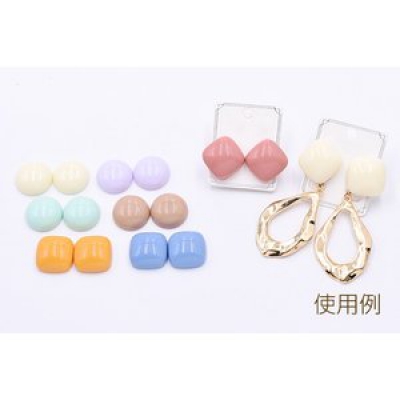 高品質デコパーツ 樹脂パーツ 半円 18mm 全10色【20ヶ】