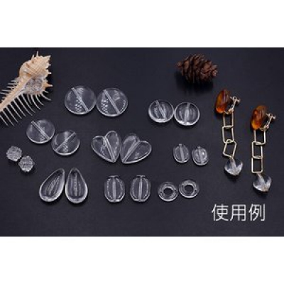 高品質アクリルビーズ 丸玉 10mm ドット/クリア【30ヶ】