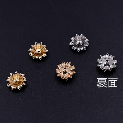 メタルフラワー 花座 ビーズキャップ 11×11mm【6ヶ】