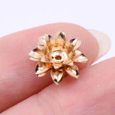 メタルフラワー 花座 ビーズキャップ 11×11mm【6ヶ】