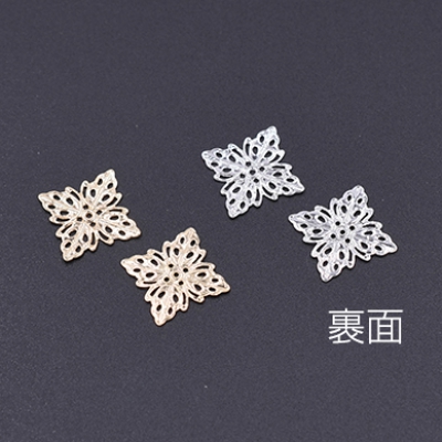 透かしパーツ 四角13 13×13mm【10ヶ】