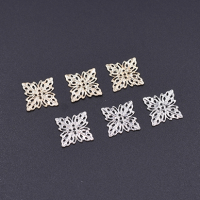 透かしパーツ 四角13 13×13mm【10ヶ】