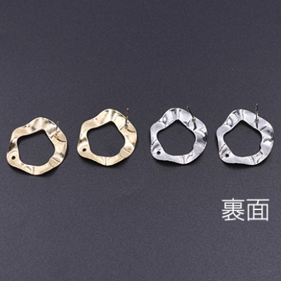 数量限定 在庫一掃半額セール！ ピアス金具 不規則丸 1穴 23×25mm【4ヶ】