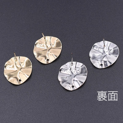 ピアス金具 花びら 1穴 20×23mm【4ヶ】