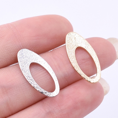 ピアス金具 オーバル スクラブ 10×22mm【4ヶ】