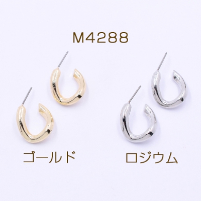 ピアス金具 フープ ツイスト 17×26mm【4ヶ】