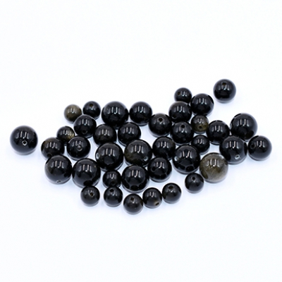 高品質黒曜石 丸玉 6mm【15ヶ】