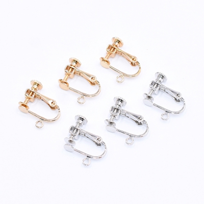 カン付きネジバネ式イヤリング カン付き 平皿4mm（4ヶ）