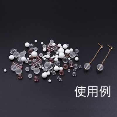 高品質ガラスビーズ スクラブ 丸玉 10mm/6mm/4mm クリア