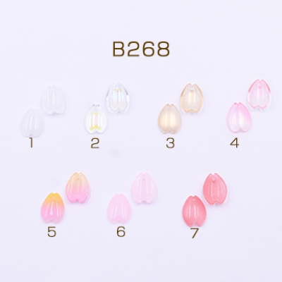 高品質チェコガラスチャーム 花びら 1穴 12×16mm 全14色