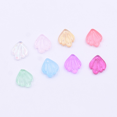 高品質チェコガラスチャーム 花びら 1穴 11×13mm 全8色
