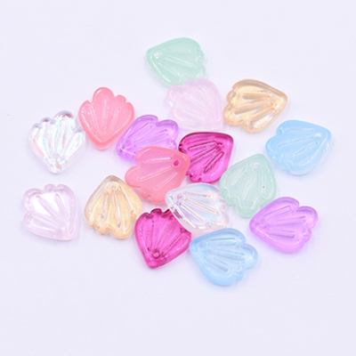 高品質チェコガラスチャーム 花びら 1穴 11×13mm 全8色