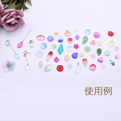 高品質チェコガラスチャーム 花びら 1穴 13×16mm 全10色