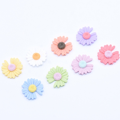 高品質デコパーツ 樹脂パーツ 菊 21×21mm【15ヶ】