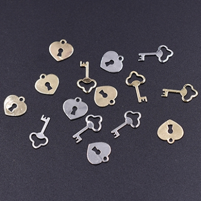 メタルパーツ ロック ハート 10×10mm【10ヶ】