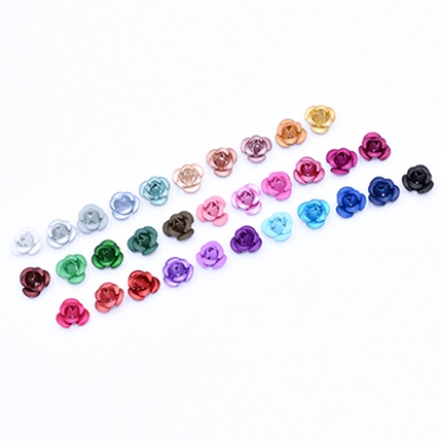 アルミローズ 穴あり 7mm 全32色 No.1-15