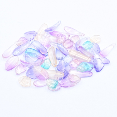 チェコガラスチャーム リーフ&ミ花びら ミックス【30g】