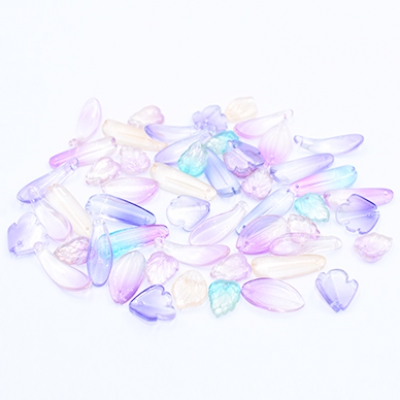 チェコガラスチャーム リーフ&ミ花びら ミックス【30g】