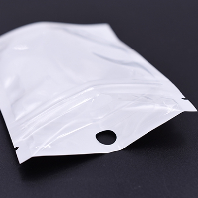 プラスチック袋 チャック付ポリ袋 8×13cm ホワイト/クリア【約100枚】