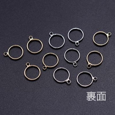 フレームチャーム 丸型 カン付き 10×12mm【10ヶ】