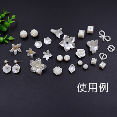 アクリルパーツ  花びら 13×19mm ホワイト【50ヶ】