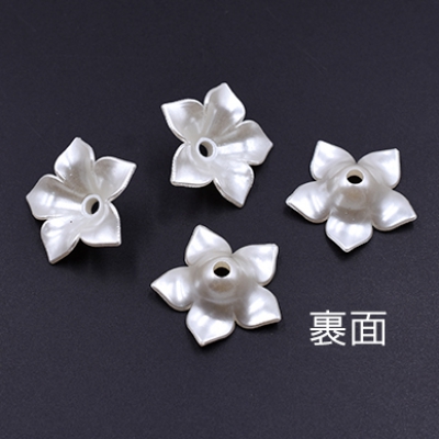 アクリルパーツ 5弁花 32mm ホワイト【20ヶ】