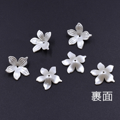 アクリルパーツ 5弁花 20mm ホワイト【50ヶ】