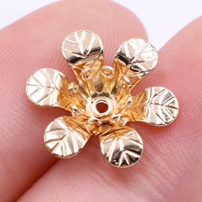 メタルフラワー 花座 No.69 ビーズキャップ 14×14mm【10ヶ】