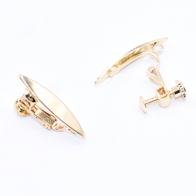 イヤリング金具 ホースアイ ロング 1カン 4×22mm【2ヶ】