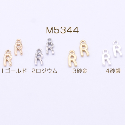 チャームパーツ ミニチャーム アルファベットR 1カン 6×13mm【20ヶ】