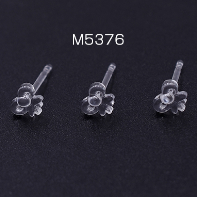 樹脂ポストピアス リボン 約4×5mm【30ヶ】