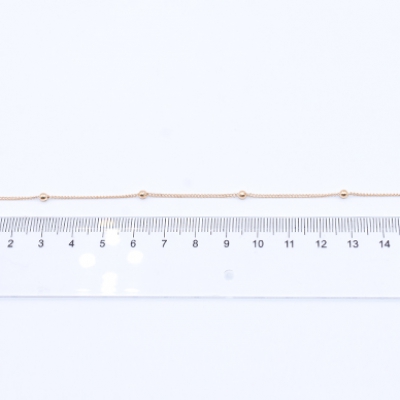 鉄製チェーン キヘイチェーン 1.2mm ビーズ付き ボール 3mm【2m】