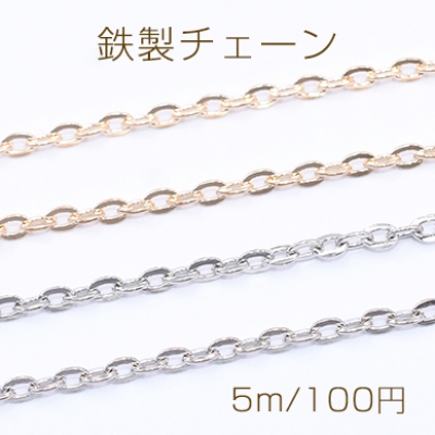 鉄製チェーン ツブシ小判チェーン 2.7mm【5m】