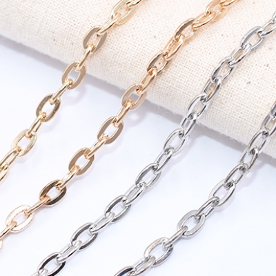 鉄製チェーン ツブシ小判チェーン 3.3mm【5m】
