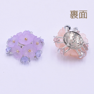 高品質ガラスビーズカボション フラワーパーツ 花型ハンドメイドアクセサリーパーツ フラワー 28mm【1ヶ】