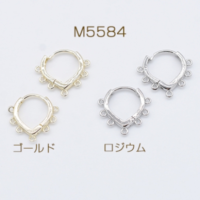 ピアス金具 デザインピアス フレンチフック 雫型 7カン 17×18mm【2ヶ】