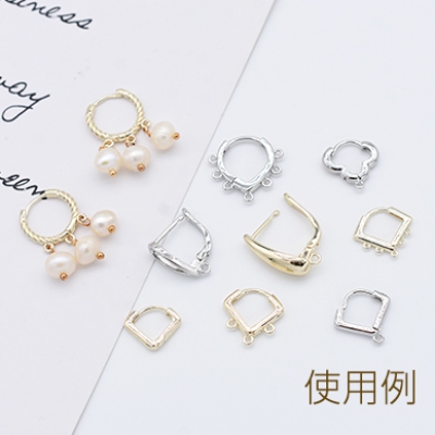 デザインピアス キャッチ一体型 ポストピアス 1カン 6×13mm【2ヶ】