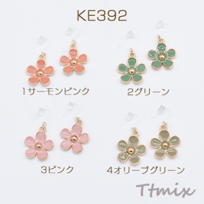エポフラワー樹脂ピアス 樹脂フックピアス 5弁花【1ペア】