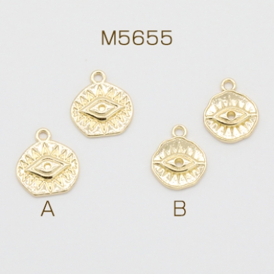 チャームパーツ プレート 目型 ゴールド【10ヶ】