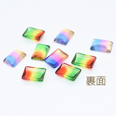 高品質樹脂カボション 三色 長方形 13×18mm【10ヶ】