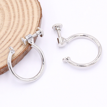 デザインイヤリング ネジバネ式 フープ 丸型C 19mm【2ヶ】