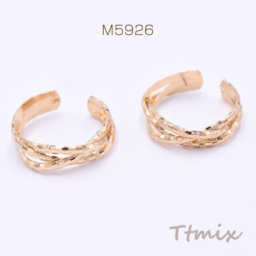 リング 指輪 デザインリング ツイスト 3連 6×21mm ゴールド【1ヶ】