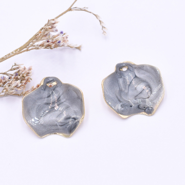 エポチャーム 花びら 1穴 20×21mm ゴールド【4ヶ】