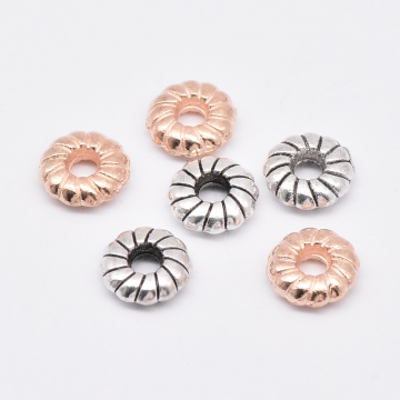 メタルビーズ ドーナツ 3×8mm【40g(約65ヶ)】