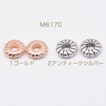 メタルビーズ ドーナツ 3×8mm【40g(約65ヶ)】